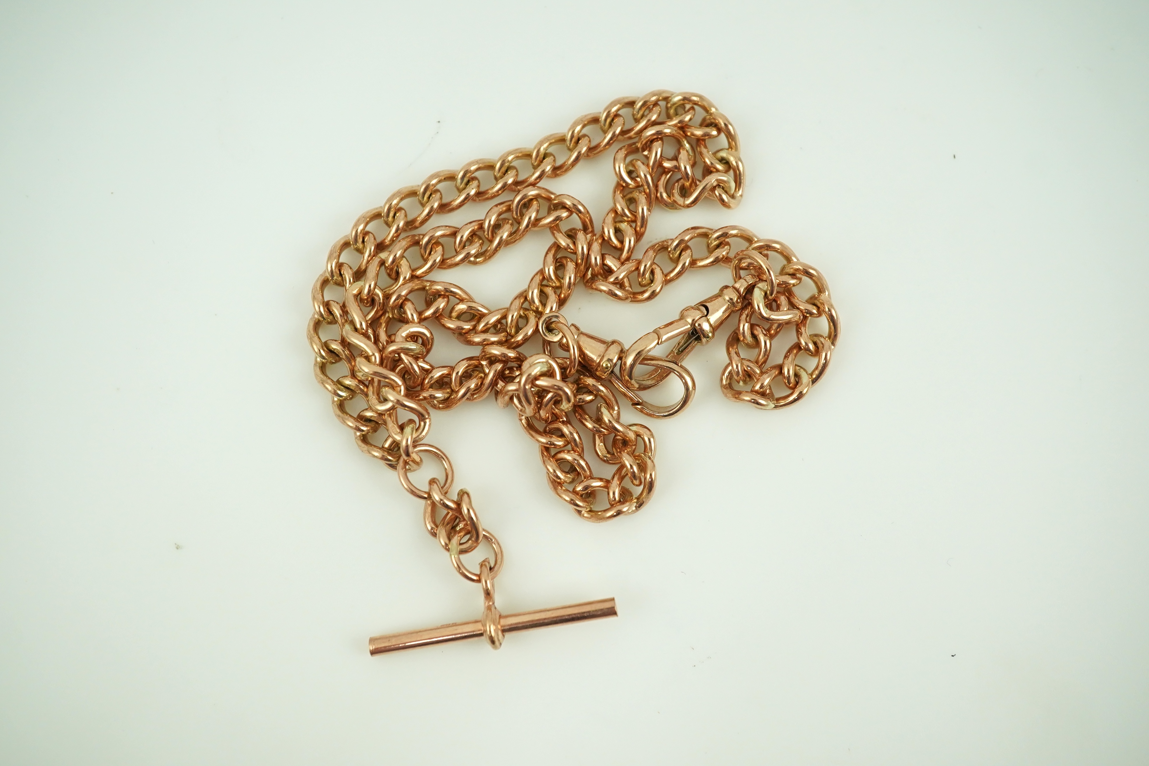 A 9ct gold Albert chain